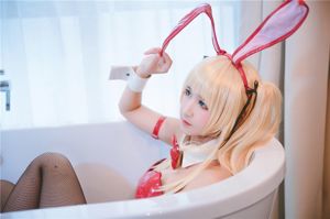 [Cosplay] Weibo Girl Three Degrees_69 - Zwart Zijden Bunny Girl