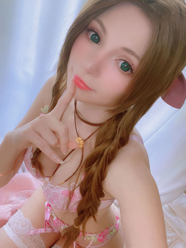 [Net Red COSER Photo] Susu persik - Aerith Lingerie