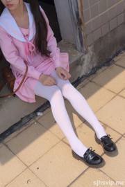 "Seda blanca del uniforme escolar rosa JK" [Fundación Sen Luo] X-026