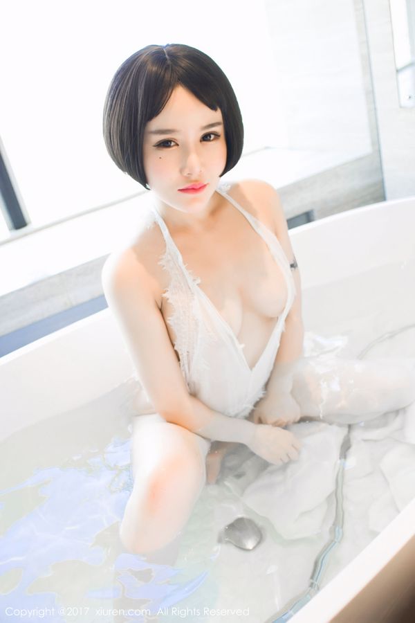 You Hee "Body humide de baignoire en dentelle + Lingerie brodée rose" [Xiuren] No.770