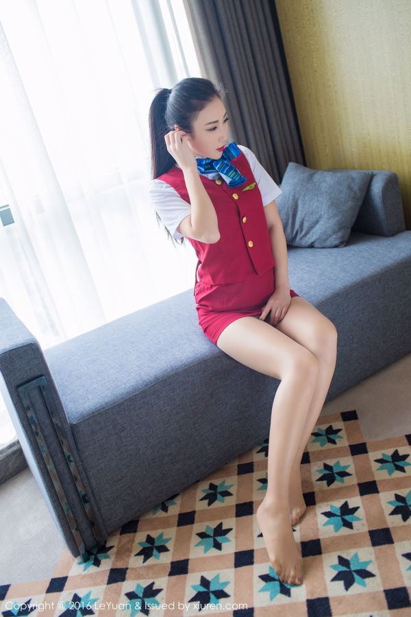 Wendy Ji Soo "Stewardessuniform + verleidelijke kousen" [Star Paradise LeYuan] Vol.021