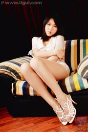 モデルウェンジン「民家の秘密の言葉」[丽柜LiGui]美しい脚と翡翠の足写真写真