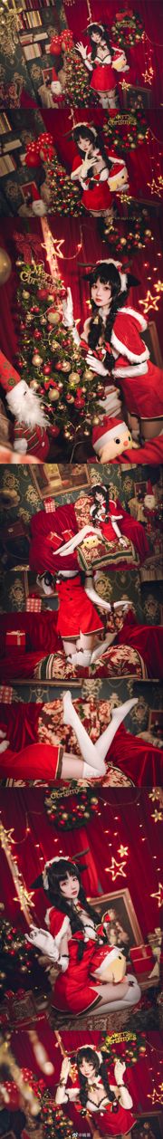 Weibo beauty Coser Shima Aoi "Azur Lane, Big Tide, Rena e presentes de Natal"