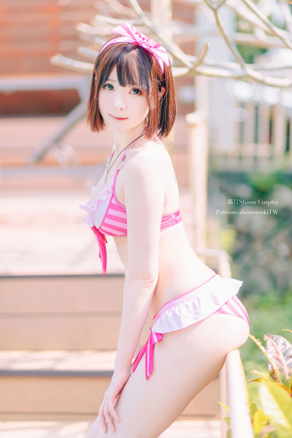 [COS Welfare] Weibo Girl Paper Cream Moon Shimo - Kato Megumi Swimsuit