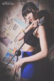 Cai Yixin Candice "Black Silk Wrapped Skirt and Beautiful Leg Girl" [Taiwanese Beauty]